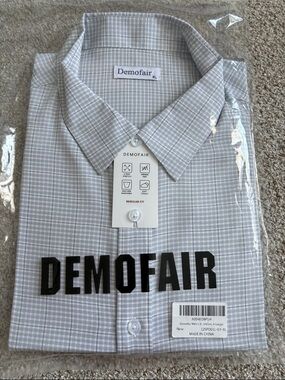 Men's Gray Check Regular Fit Dress Shirt
